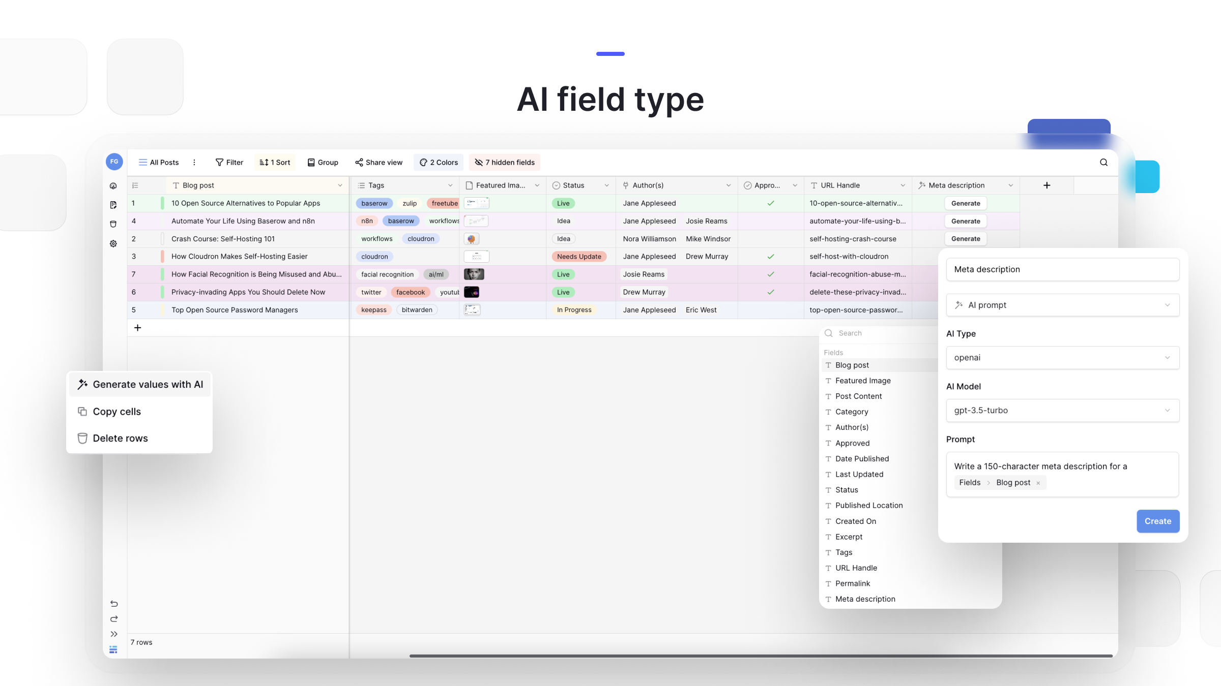 AI field type